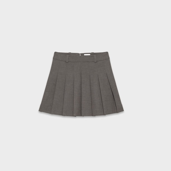 Aritzia Dresses & Skirts - Aritzia Sunday Best Grey Olive Mini Skater Skirt